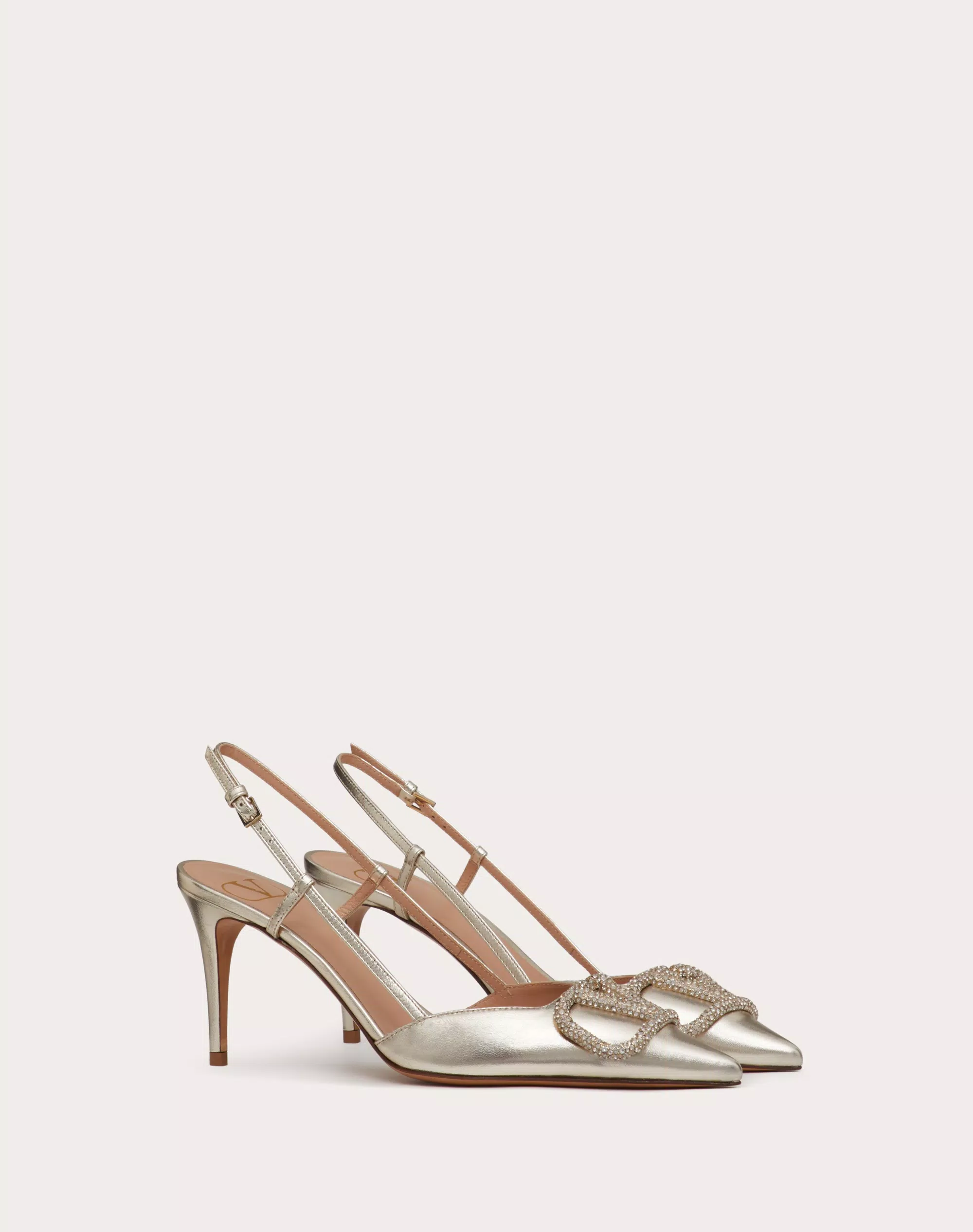 VLOGO GLOW LAMINATED NAPPA SLINGBACK PUMP 80 MM / 3.15 IN.